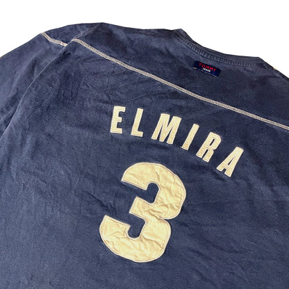 Vintage Tommy Jeans 'Elmira' Varsity Crewneck | Large | Navy Blue