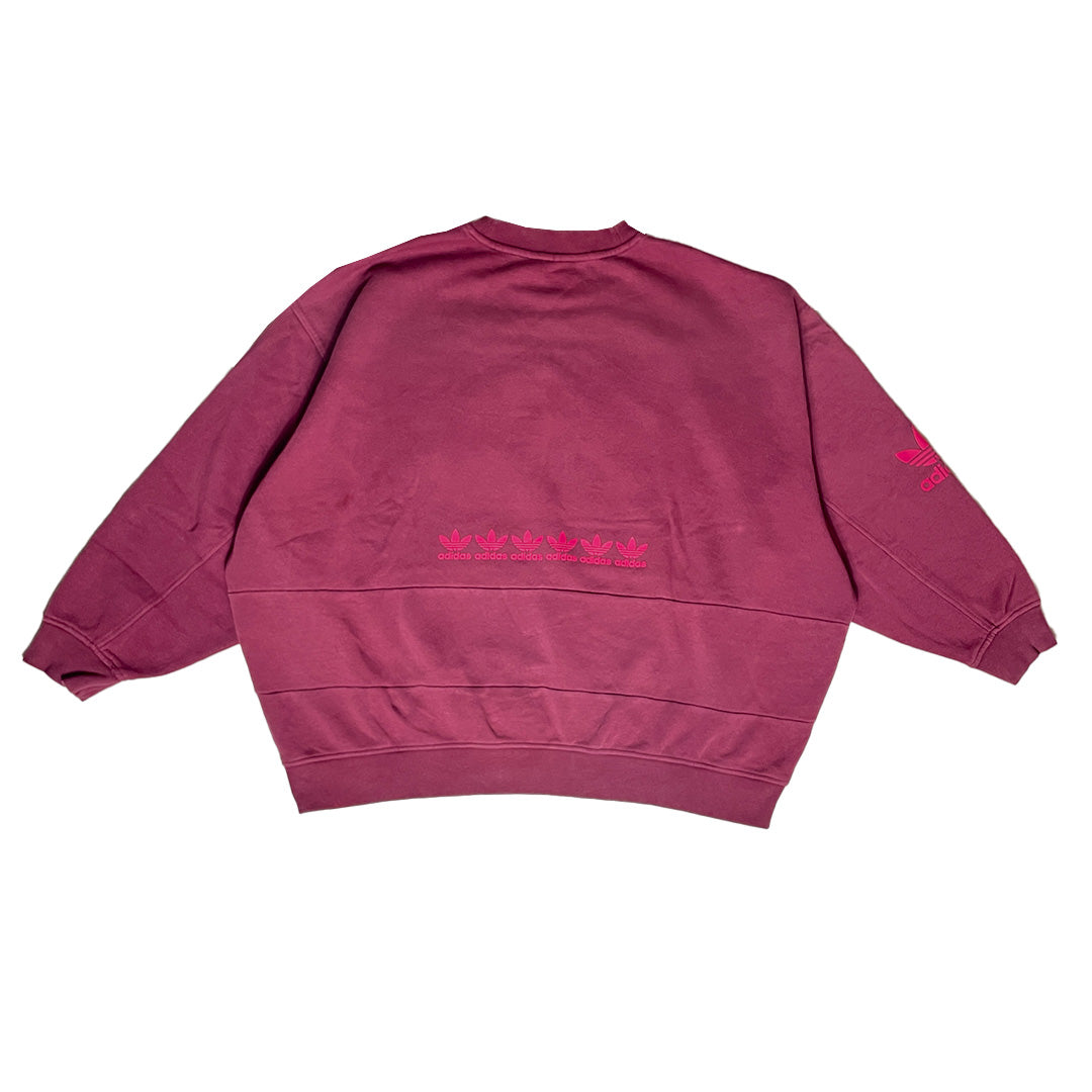 Women's Adidas Originals Trefoil Logo Play Sweater | Victory Crimson | UK 14
