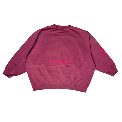 Women's Adidas Originals Trefoil Logo Play Sweater | Victory Crimson | UK 14
