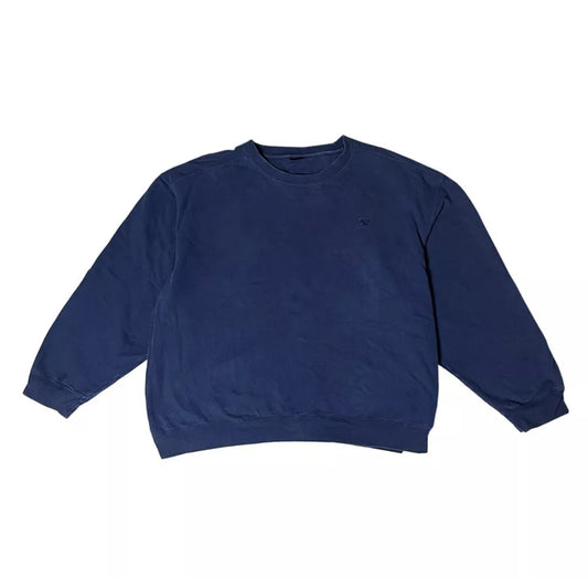 Y2K Vintage Starter Embroidered Logo Sweatshirt in Crewneck | Navy Blue | Medium