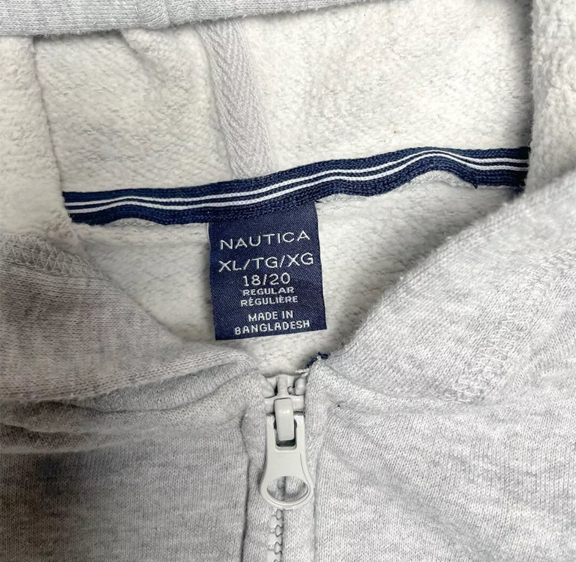 Women's Nautica Full Zip Hooded Sweater | Grey | Small