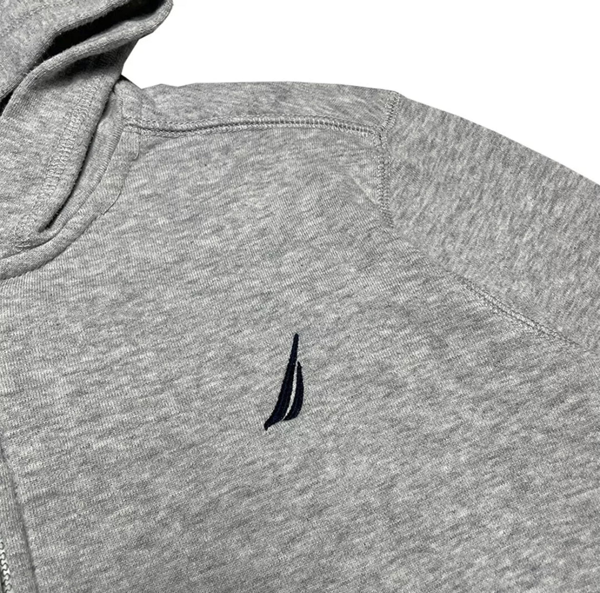 Women's Nautica Full Zip Hooded Sweater | Grey | Small