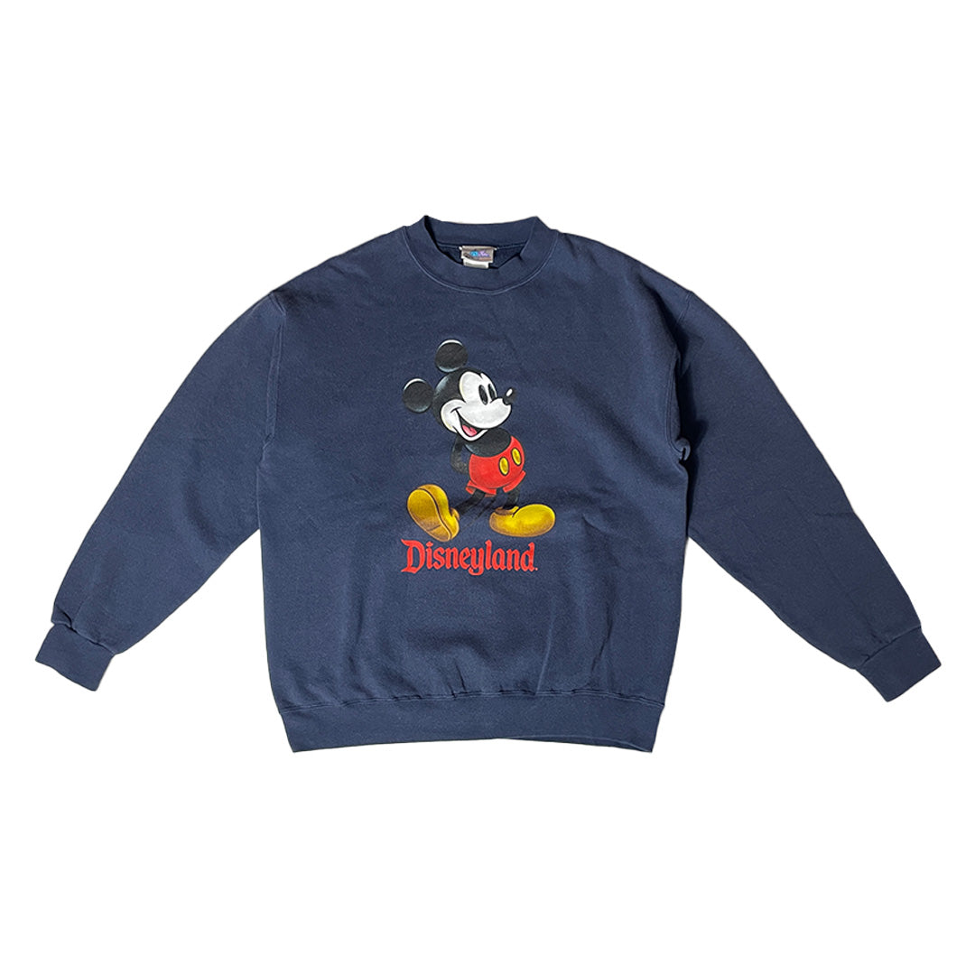 Vintage Walt Disney World Sweatshirt Mickey Mouse | Navy Blue | Medium