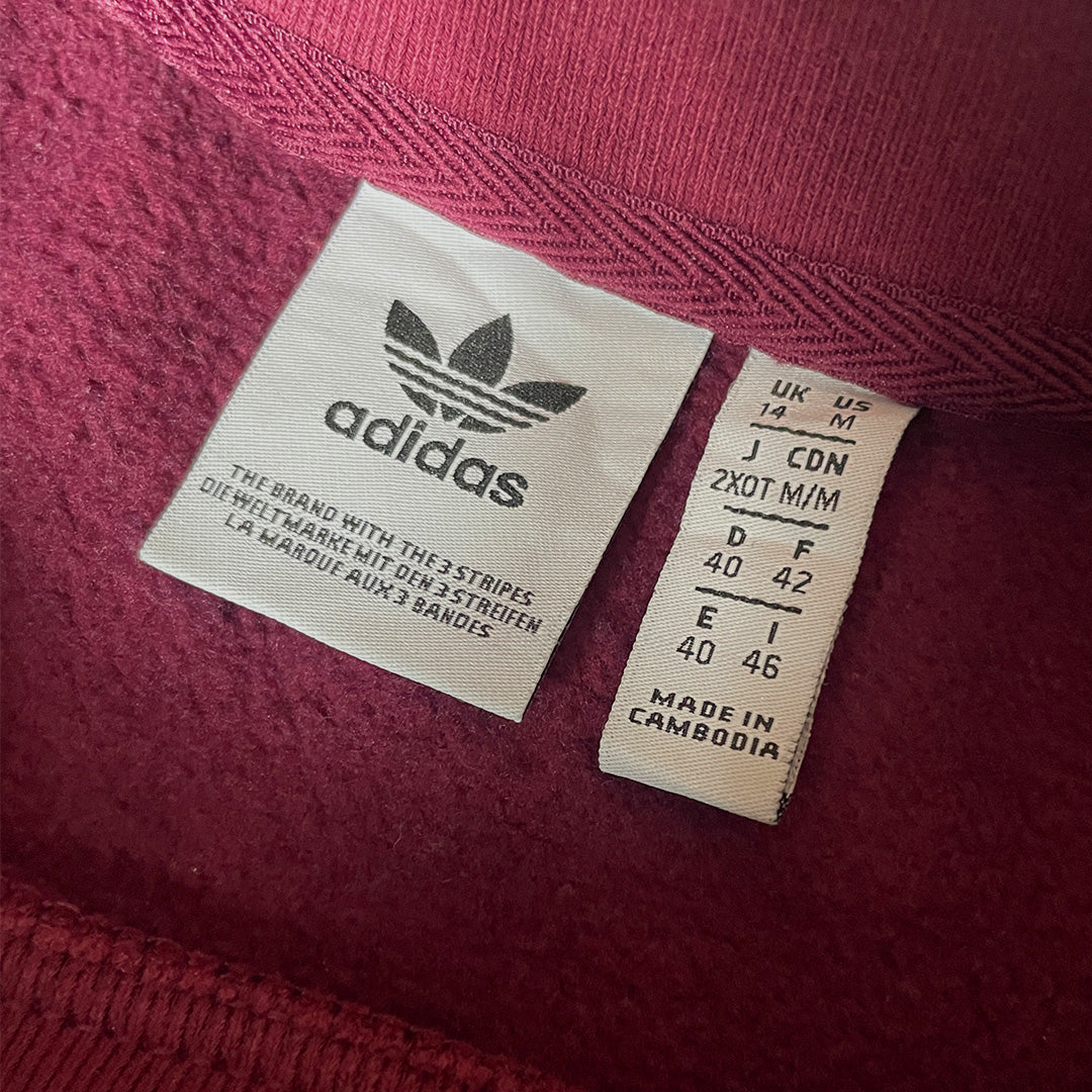 Women's Adidas Originals Trefoil Logo Play Sweater | Victory Crimson | UK 14