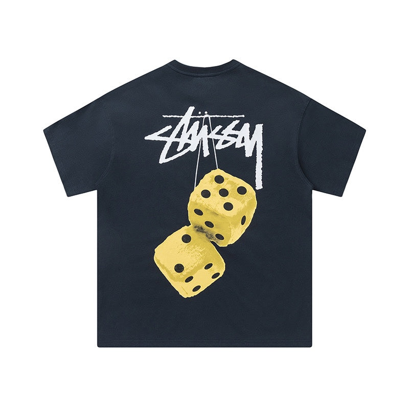 Stussy Fuzzy Dice Tee | Navy | Medium