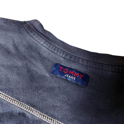 Vintage Tommy Jeans 'Elmira' Varsity Crewneck | Large | Navy Blue