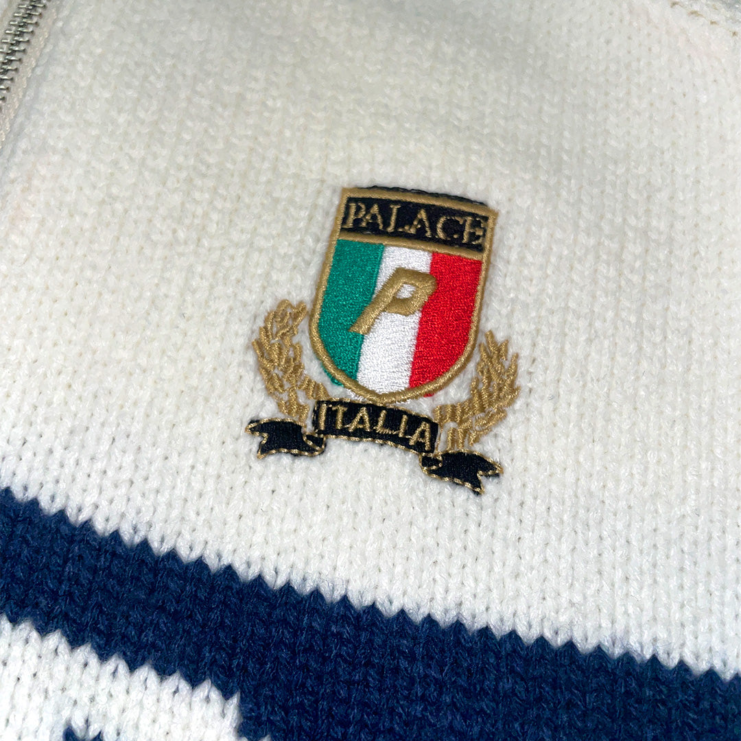Palace 'Cycle Knit' Zip-Up Fleece | Medium | White