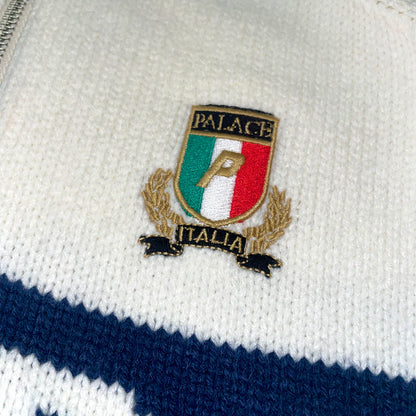 Palace 'Cycle Knit' Zip-Up Fleece | Medium | White