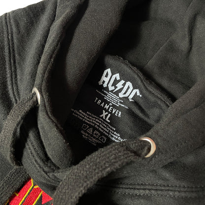 AC/DC Embroidered Logo Pullover Hoodie | Black | Large