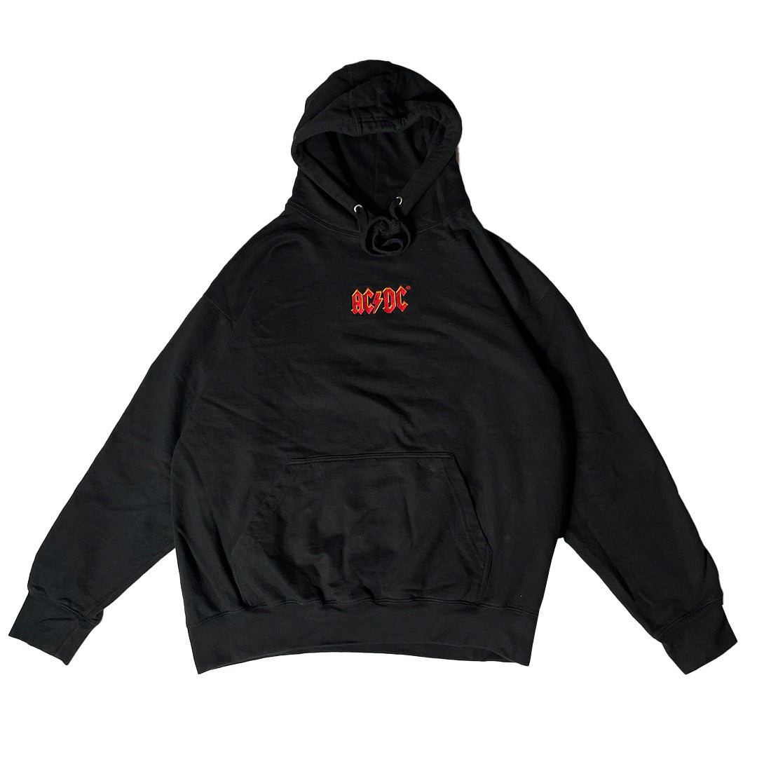 AC/DC Embroidered Logo Pullover Hoodie | Black | Large