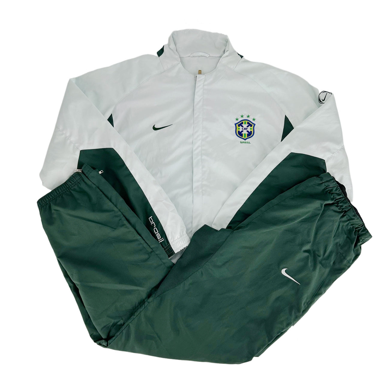 Nike x Brazil 2003 Football Tracksuit Set | Green & White | Medium