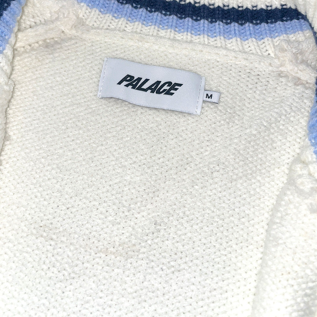 Palace 'Cycle Knit' Zip-Up Fleece | Medium | White